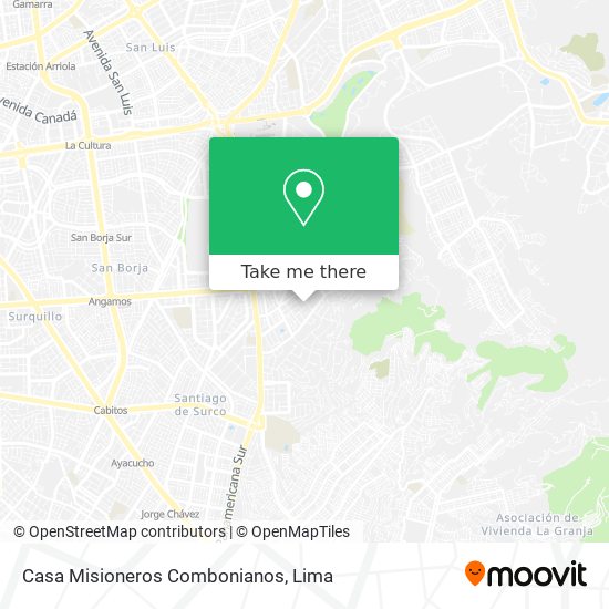 Mapa de Casa Misioneros Combonianos