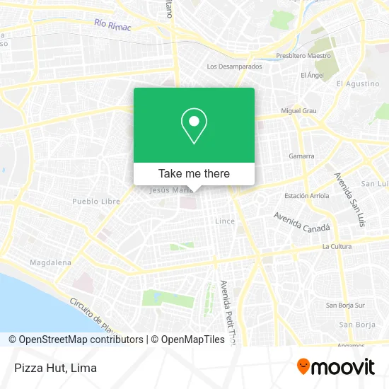 Mapa de Pizza Hut