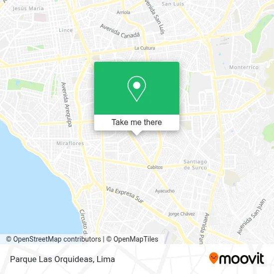 Parque Las Orquideas map