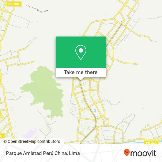 Parque Amistad Perú China map