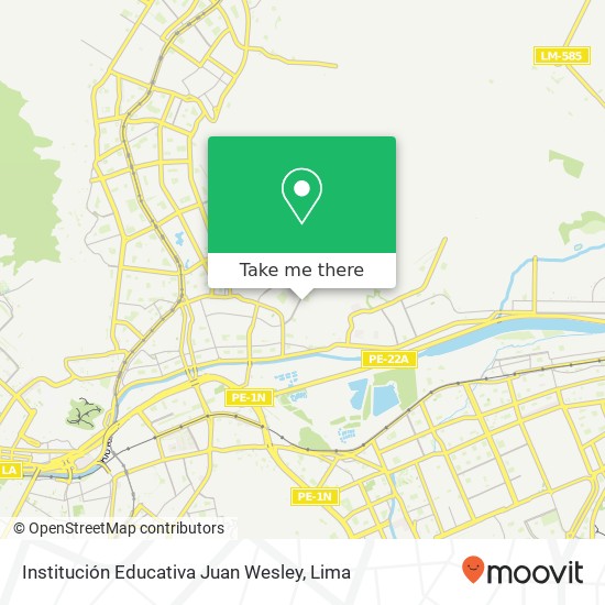 Mapa de Institución Educativa Juan Wesley