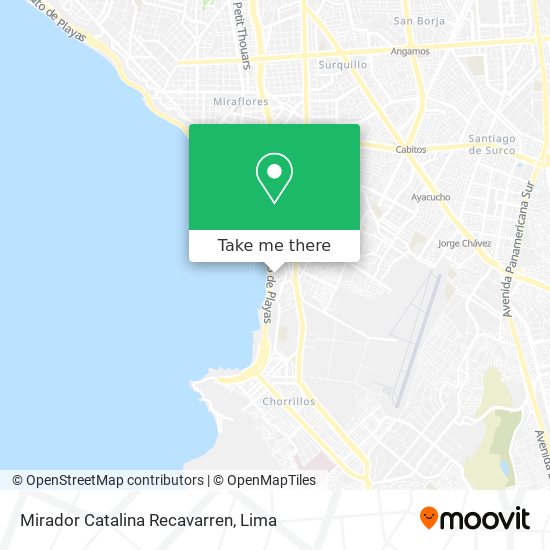 Mirador Catalina Recavarren map