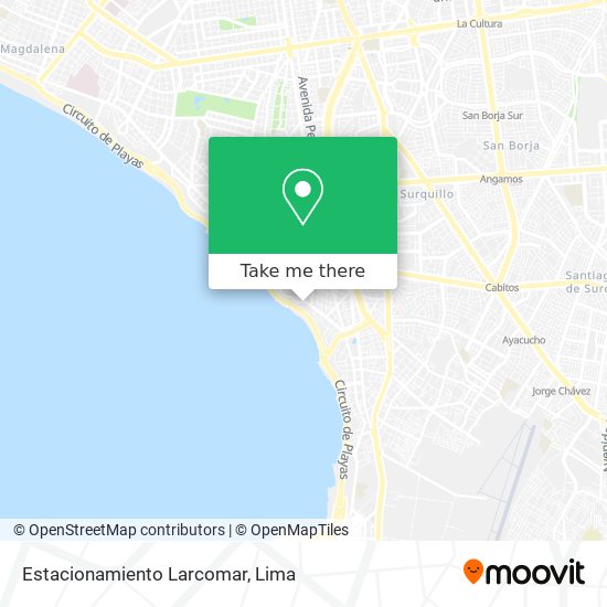 Estacionamiento Larcomar map