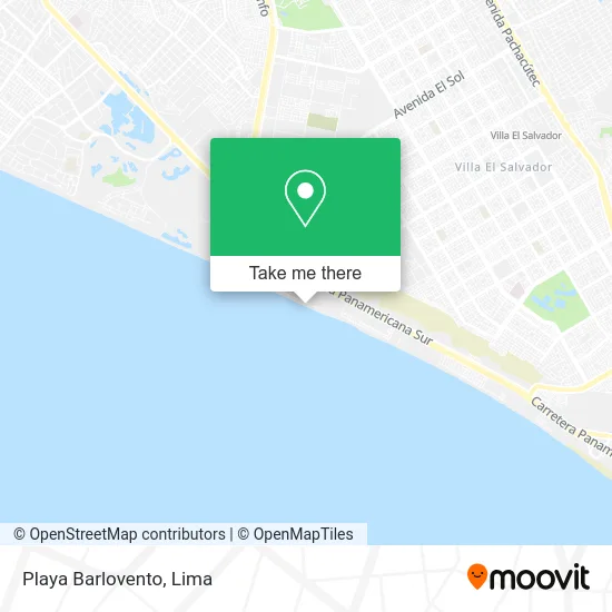 Playa Barlovento map