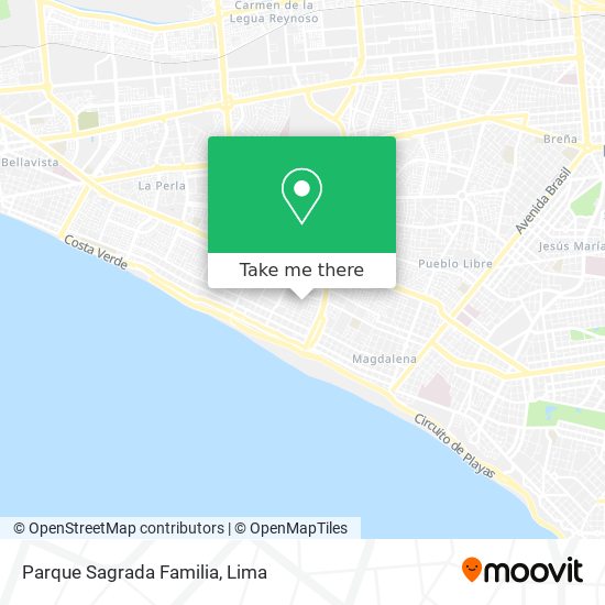 Parque Sagrada Familia map