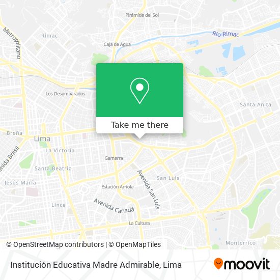 Institución Educativa Madre Admirable map