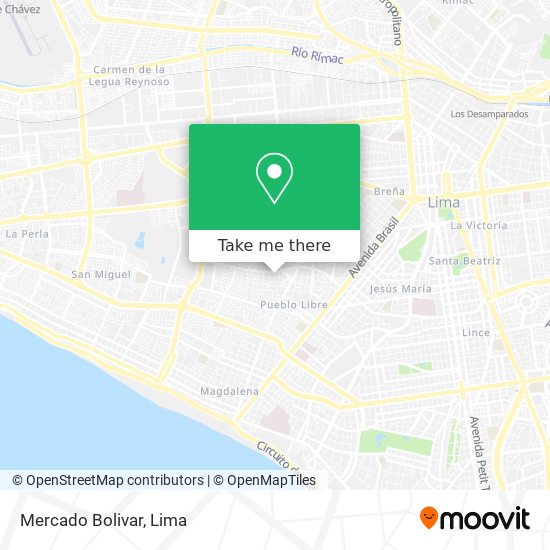 Mercado Bolivar map