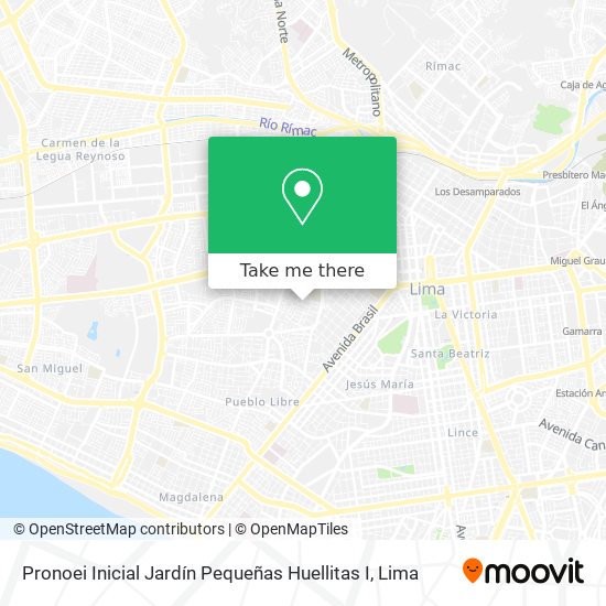 Mapa de Pronoei Inicial Jardín Pequeñas Huellitas I