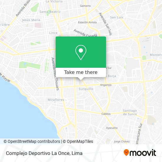 Complejo Deportivo La Once map