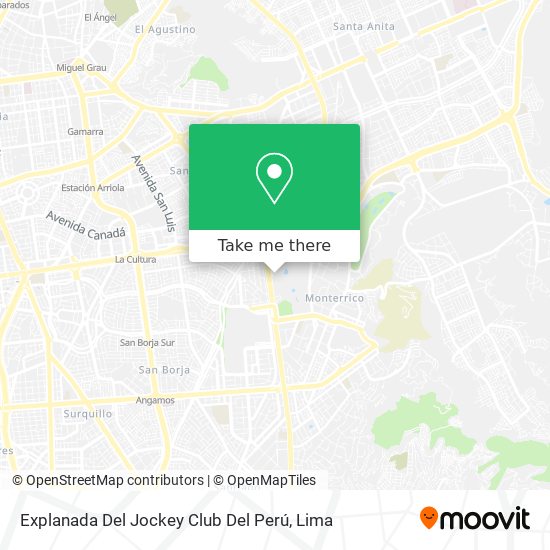 Explanada Del Jockey Club Del Perú map