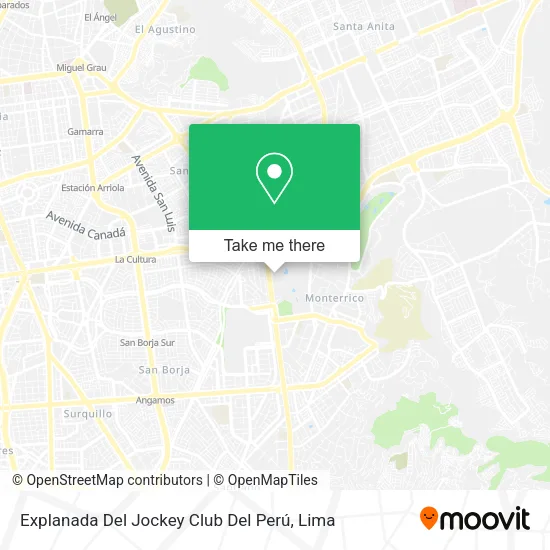 Mapa de Explanada Del Jockey Club Del Perú