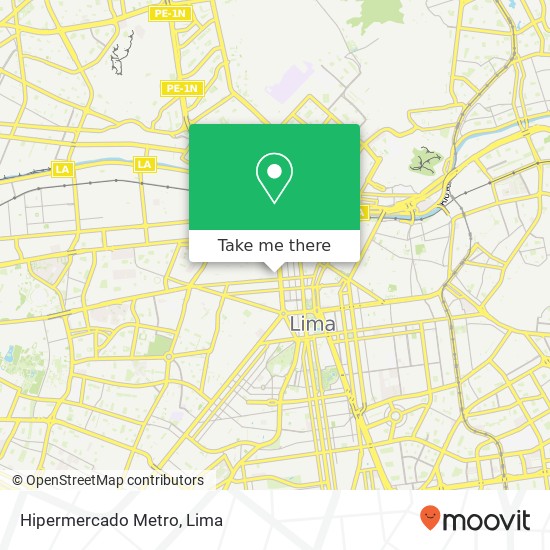 Mapa de Hipermercado Metro