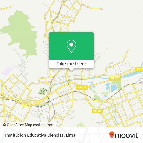 Institución Educativa Ciencias map