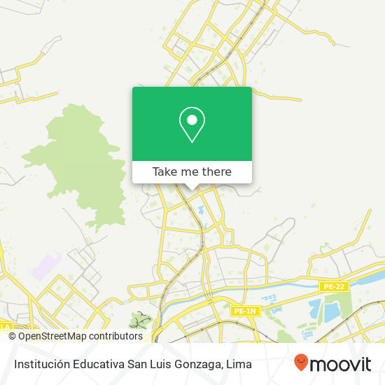 Mapa de Institución Educativa San Luis Gonzaga