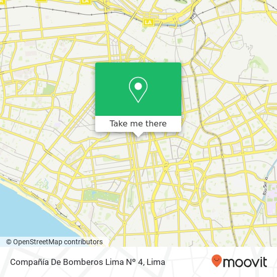 Compañía De Bomberos Lima Nº 4 map