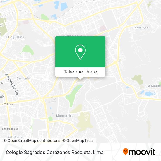 Colegio Sagrados Corazones Recoleta map