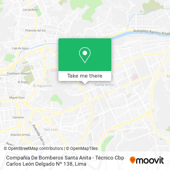 Compañía De Bomberos Santa Anita - Técnico Cbp Carlos León Delgado Nº 138 map