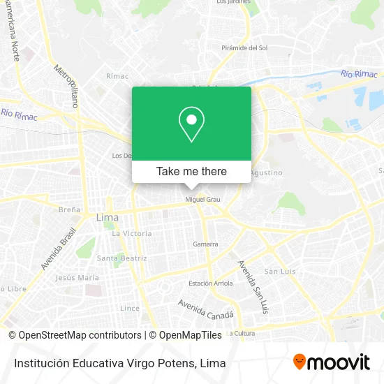 Mapa de Institución Educativa Virgo Potens