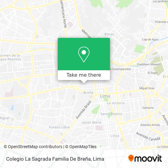 Mapa de Colegio La Sagrada Familia De Breña