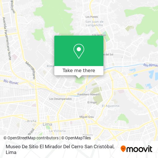 Mapa de Museo De Sitio El Mirador Del Cerro San Cristóbal