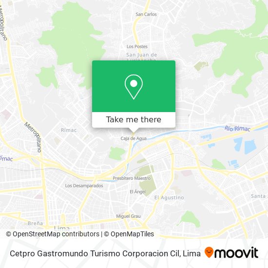 Cetpro Gastromundo Turismo Corporacion Cil map
