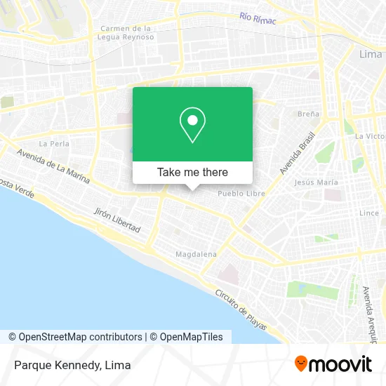 Parque Kennedy map