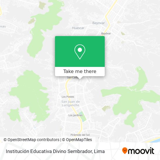 Mapa de Institución Educativa Divino Sembrador