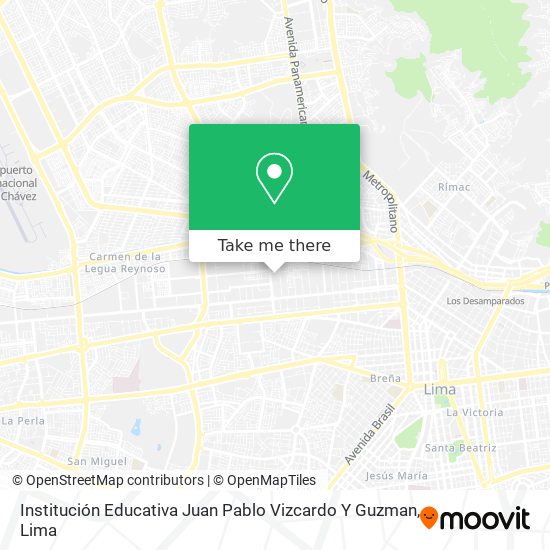 Institución Educativa Juan Pablo Vizcardo Y Guzman map
