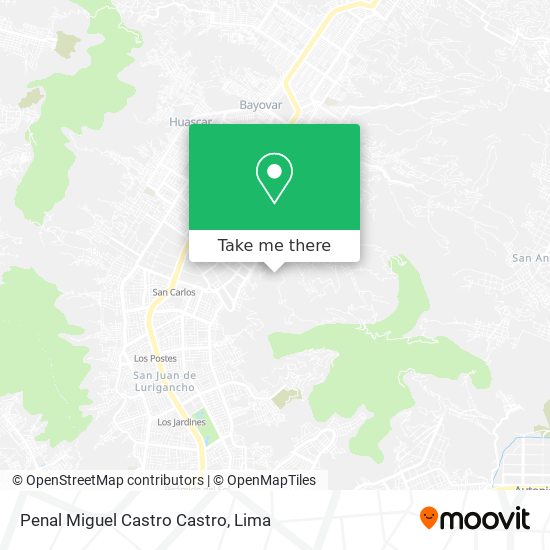 Penal Miguel Castro Castro map
