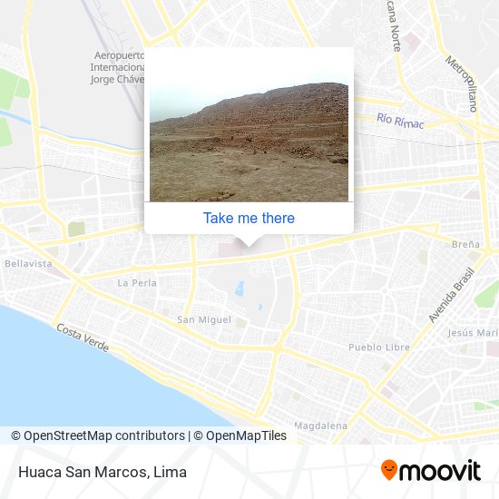 Huaca San Marcos map