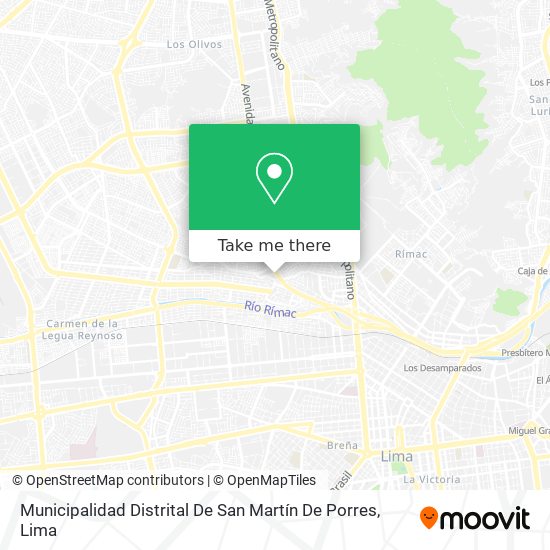 Municipalidad Distrital De San Martín De Porres map