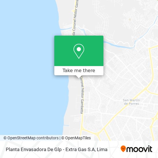 Planta Envasadora De Glp - Extra Gas S.A map