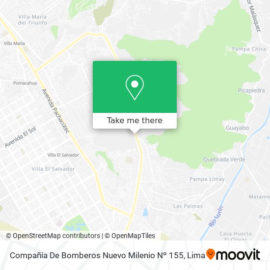 Mapa de Compañía De Bomberos Nuevo Milenio Nº 155