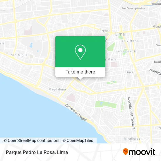 Mapa de Parque Pedro La Rosa