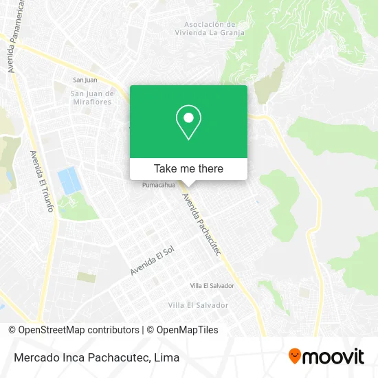 Mercado Inca Pachacutec map