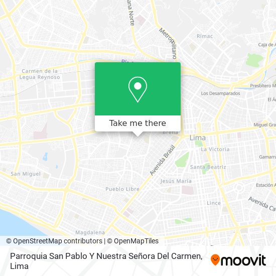 Parroquia San Pablo Y Nuestra Señora Del Carmen map