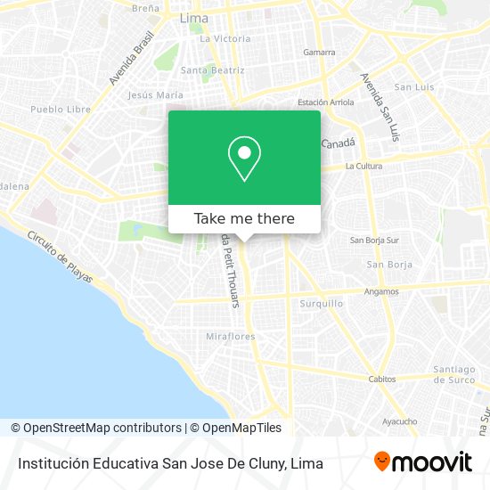 Institución Educativa San Jose De Cluny map
