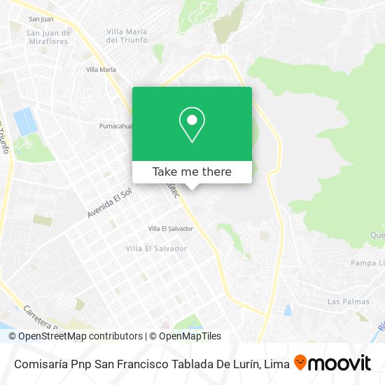 Mapa de Comisaría Pnp San Francisco Tablada De Lurín