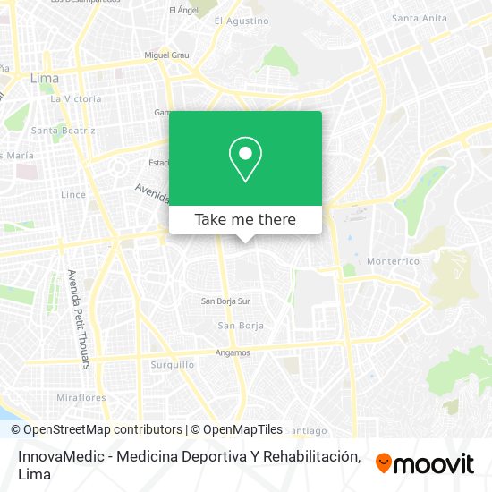 Mapa de InnovaMedic - Medicina Deportiva Y Rehabilitación