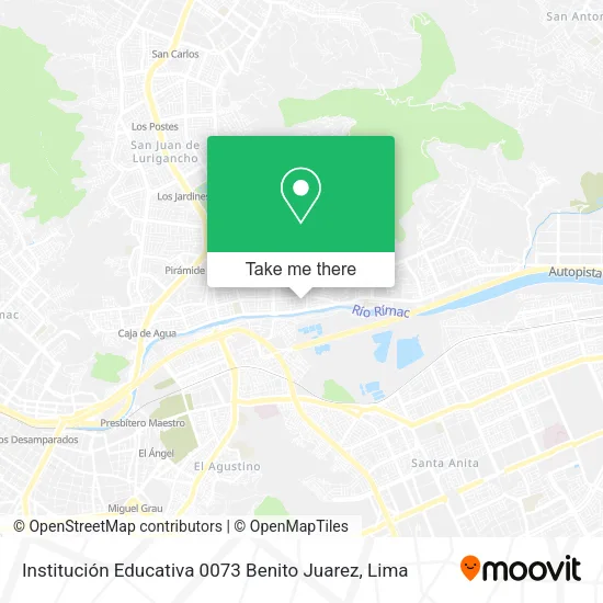 Mapa de Institución Educativa 0073 Benito Juarez