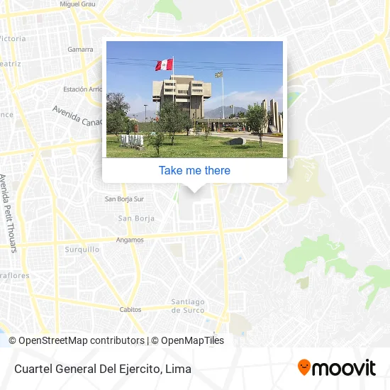 Mapa de Cuartel General Del Ejercito