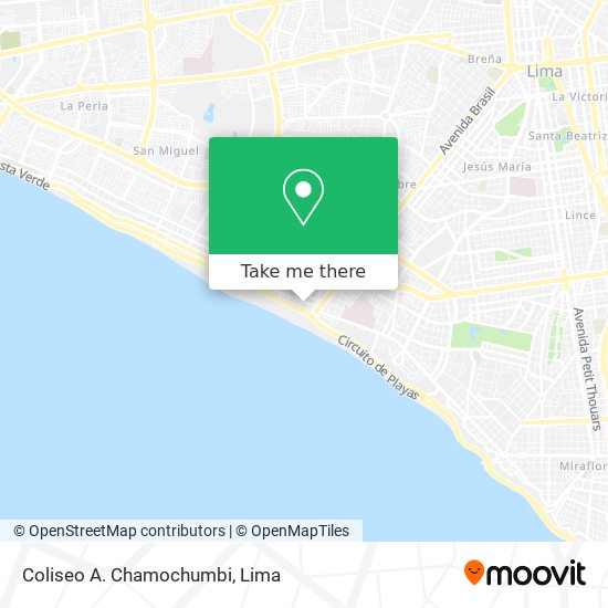 Mapa de Coliseo A. Chamochumbi
