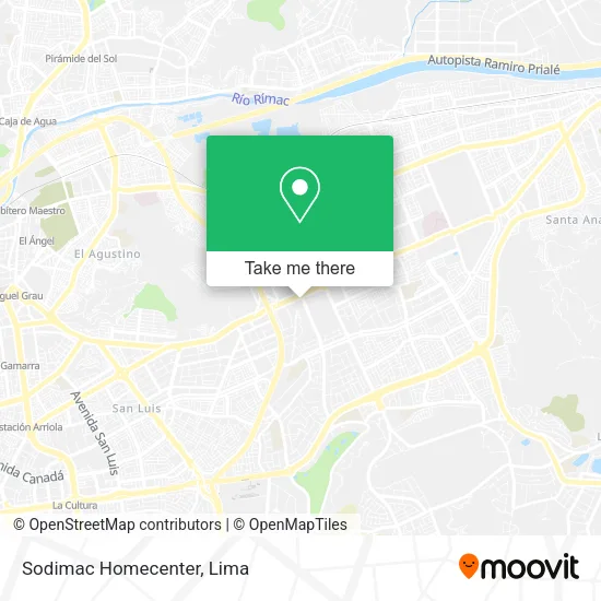 Mapa de Sodimac Homecenter