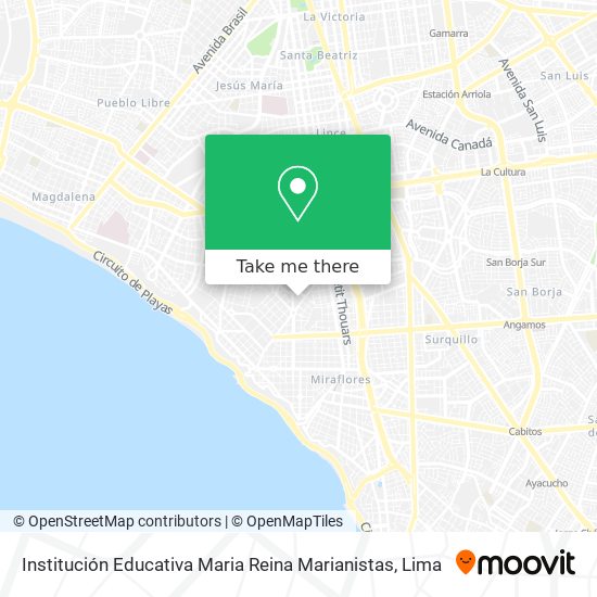 Mapa de Institución Educativa Maria Reina Marianistas