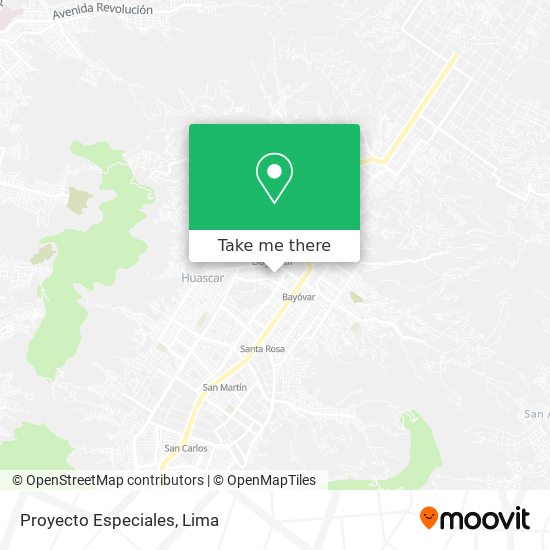 Proyecto Especiales map
