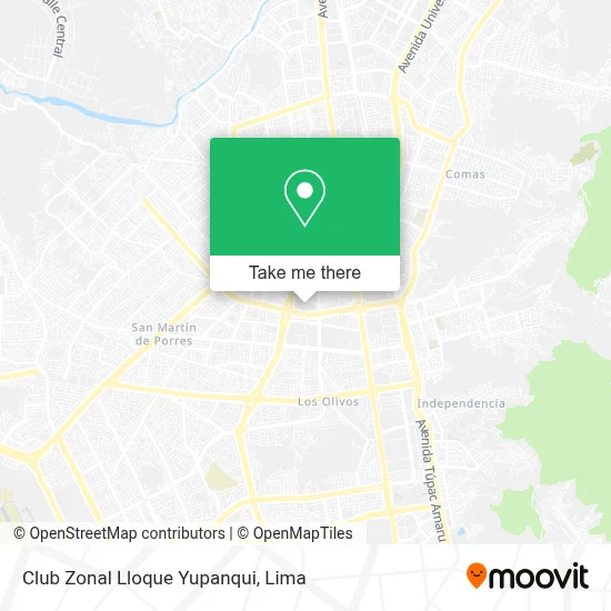 Club Zonal Lloque Yupanqui map