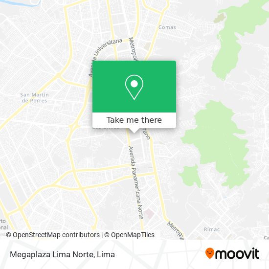 Megaplaza Lima Norte map