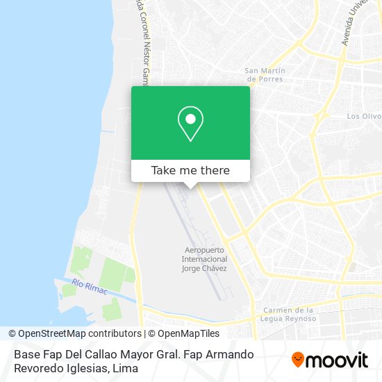 Base Fap Del Callao Mayor Gral. Fap Armando Revoredo Iglesias map
