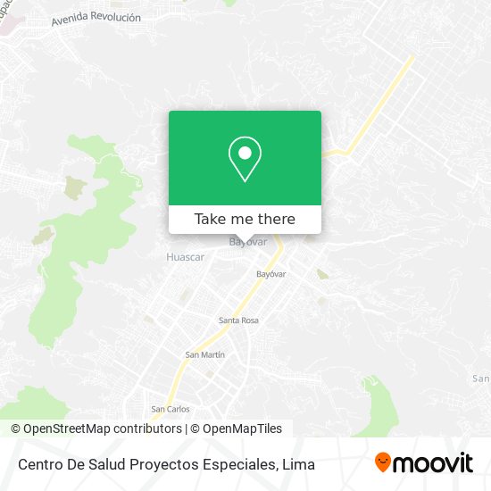 Centro De Salud Proyectos Especiales map