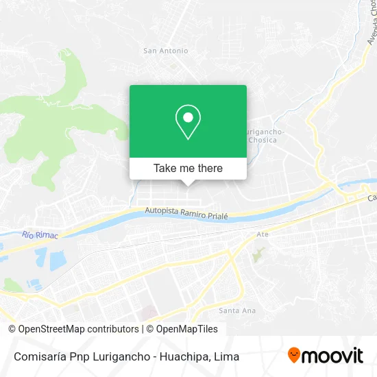 Mapa de Comisaría Pnp Lurigancho - Huachipa